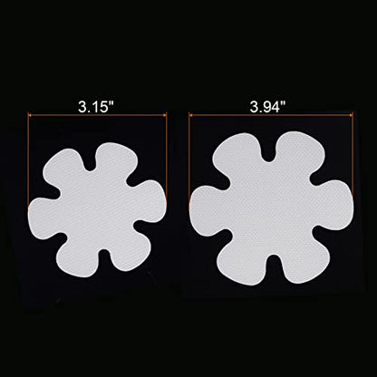 HARFINGTON 1 Set(20pcs) Non Slip Bathtub Stickers Bath Shower Floor 3.15" 3.94" Anti-Slip Sticker Tape Flower Style Decals for Bathroom Kitchen Bathtub Treads Stairs, Transparent - color: Transparent