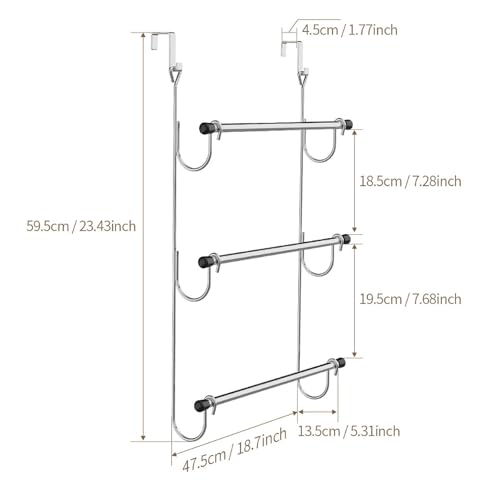 Over The Door Towel Rack Versatile Space Saving Door Towel Storage Holder