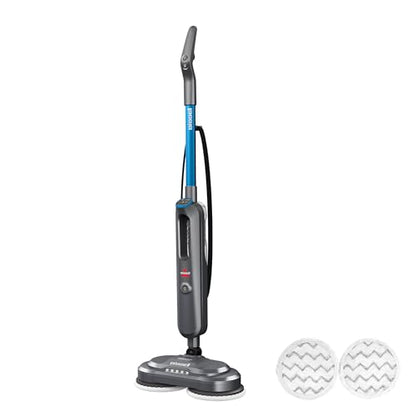 BISSELL Spinwave SmartSteam Steam Cleaner Mop, Swivel Steering, 3897A | SmartSteam sanitizes hard floors; LED headlights; corded electric for scrubbing and sanitizing - style: SpinWave SmartSteam