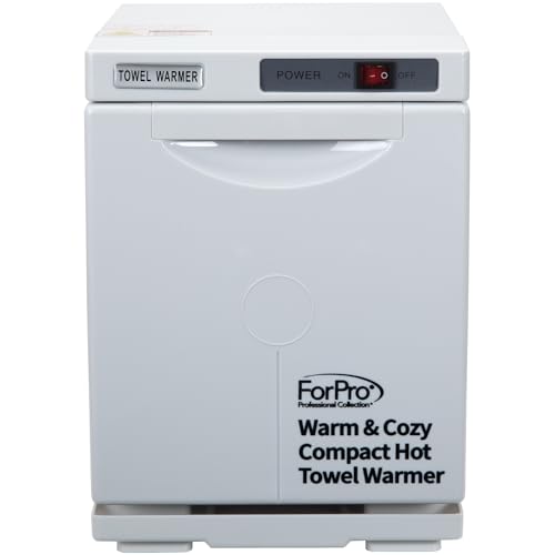 ForPro Warm & Cozy Hot Towel Warmer, Compact 5L Capacity Cabinet, Stainless Steel Rack, White - size: Compact 5L