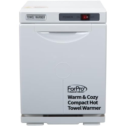 ForPro Warm & Cozy Hot Towel Warmer, Compact 5L Capacity Cabinet, Stainless Steel Rack, White - size: Compact 5L
