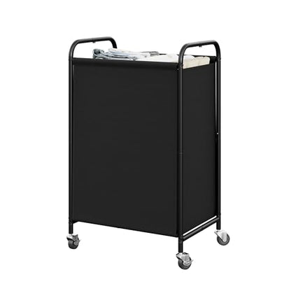 GRANNY SAYS Laundry Hamper, Large Cart with Wheels and Handles, Black, 110L - color: Black, size: 110L