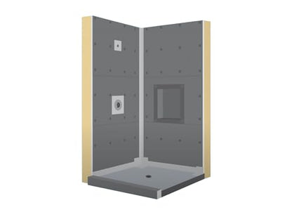 Ardex TLT 501 XPS Foam Waterproof Shower Niche 16"x16" w/ Adjustable Shelf | Prefabricated, Vapor-Resistant, Lightweight - with Alkali Resistant Fiberglass Mesh - for Tiled Shower Surrounds - style: TLT 501 -16 Inch x 16 Inch