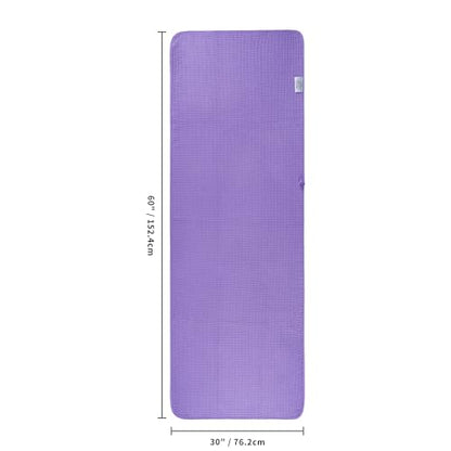 POLYTE 430 GSM Poly Blend Microfiber Quick Dry Waffle Bath Towel, 30x60 in | 4 Pack, Oversize, Lint Free, Body Towel - color: Purple