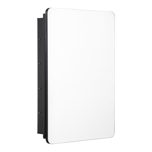 VEVOR Medicine Cabinet, 20 x 30 inch, Medicine Cabinet for Bathroom with Mirror, Aluminum Frame Bathroom Wall Cabinet, 4-Layer Adjustable Shelves, Recessed & Wall-Mounted Installation - size: 20x30in