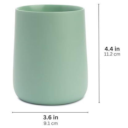 Yew Design Matte Green Bathroom Toothbrush Holder Cup - Round - color: Round Matte Sage Green