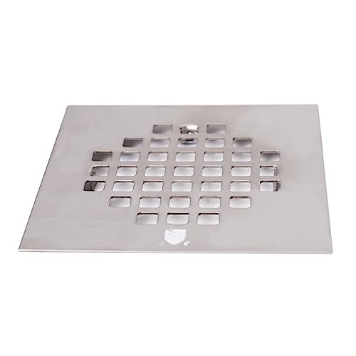 2" Sch 40 PVC Shower Drains W/ 4-1/4" Square Cover in Polished Chrome - color: Polished Chrome