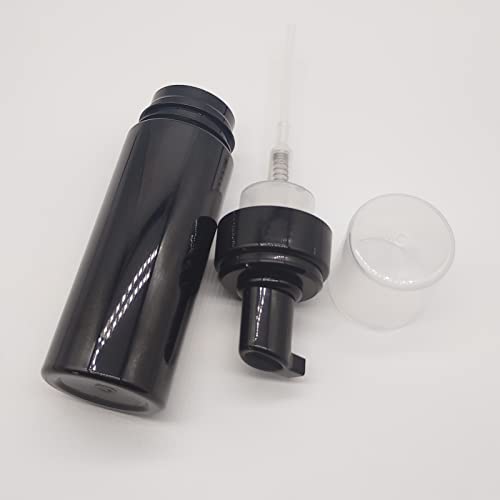 150ml Empty Foam Pump Bottle, 5oz Foaming Dispenser Soap Plastic Container for Facial Cleanser Shampoo Hand Soap (Black)