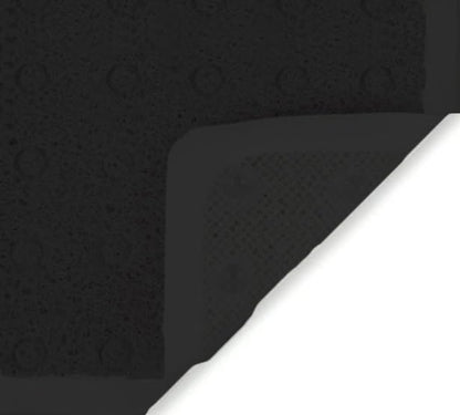 Home Expressions Non Slip with Suction Cups Loofah Bathmat 27"x15" & 29.5"X16.9", PVC Loofah Bathroom Mats, Loofah Mats for Shower and Bathroom, Quick Drying, (BLK 29.5"X16.9") - size: BLK 29.5"X16.9"