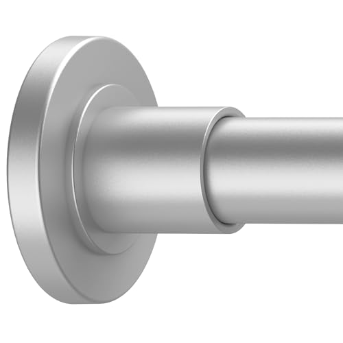 GXOACKJ Silver Shower Curtain Rods - 31-80 Inch Spring Tension Shower Rods for Bathroom, Adjustable, No Drilling, No Rust, Stainless Steel - color: Silver, size: 31-80