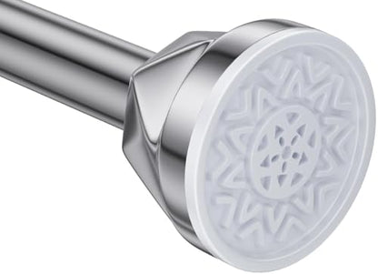 TITGIPE Shower Curtain Rod 32-80 Inches, No Drill Shower Rod Tension, Never Rust Anti-Slip Adjustable Shower Curtain Rod for Bathroom Window, Never Collapse, Easy to Use, Silver - color: Silver, size: 32-80 inches