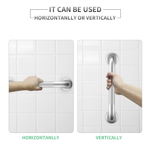 Grab Bars for Shower, 2 Pack 16 in Anti Slip Safety Bath Handle for Senior | Stainless Steel Shower Grab Bars, Handicap Elderly Bathtub and Toilet Bathroom Assist,Safety Grab Bars with Concealed Screws - size: 16 Inch