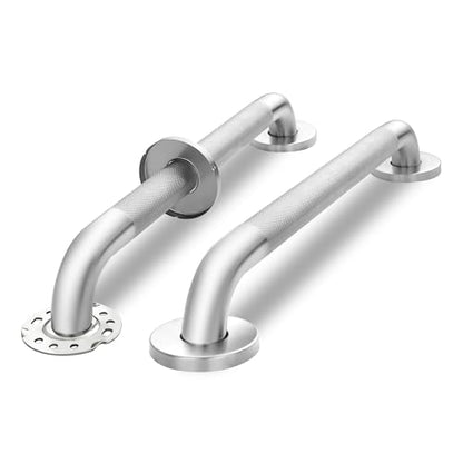 Grab Bars for Shower Anti Slip Handrail for Seniors 12 Inch 2 Pack | 304 Stainless Steel Handicap Grab Bar, Safety Shower Handle with Knurled Grip, Holds up to 500 lbs for Bathtub, Toilet - size: 12-Inch, 2-Pack