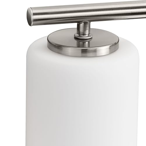 Progress Lighting Replay Collection 48 in. 6-Light Brushed Nickel Etched White Glass Modern Bath Vanity Light - color: Brushed Nickel, size: 6-Light