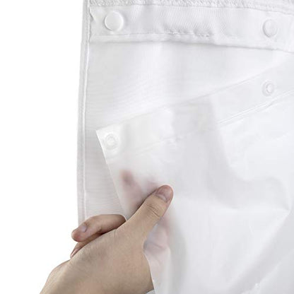 River Dream No Hook Shower Curtain Liner Replacement, Frosted, 70x54 | Waterproof PEVA, Snap-in Design, Easy Snap On/Off & Removable Replacement Liner, Standard Size - size: 70"W x 54"L (Pack of 1)