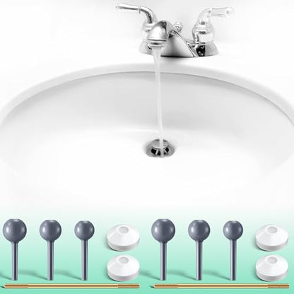 Enhon 2 Pack Universal Pop Up Drain Ball Rod Assembly, Sink Ball Rod Assembly Compatible with Pop up Stopper, Bathroom Sink Repair Kit, 3 Sizes of Balls and 2 Cone Washers(Alloy Steel Rods,Yellow) - color: Yellow, style: Alloy Steel Rods