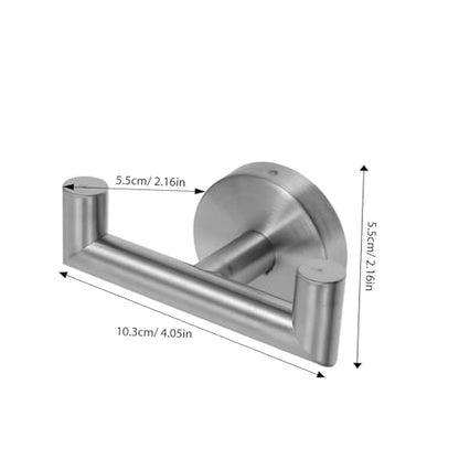 Cabilock 2pcs Double Towel Hook Hooks Towel Bar for Bathroom Wall Holder Mounted Serviette Hang Towels Chrome Over Shower Hook The Bathrooms Multiple Drying Wall Hook Stainless Steel Golden