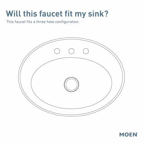 Moen Voss Brushed Gold Transitional Two-Handle High Arc Centerset Bathroom Faucet for 4-Inch 3-Hole Setup, 6901BG - color: Brushed Gold, size: 4 Inch