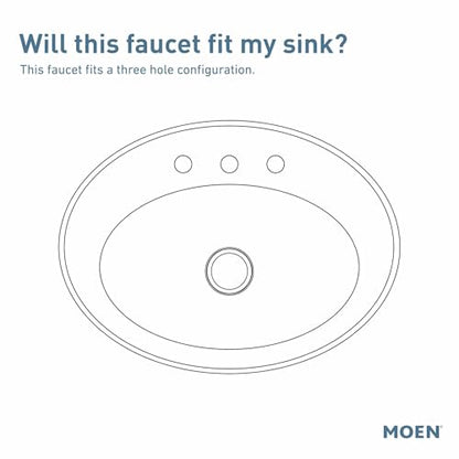 Moen Voss Brushed Gold Transitional Two-Handle High Arc Centerset Bathroom Faucet for 4-Inch 3-Hole Setup, 6901BG - color: Brushed Gold, size: 4 Inch