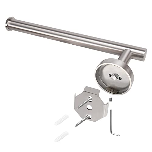 NearMoon Bath Toilet Paper Holder+ Hand Towel Holder, 2 Pieces Bathroom Hardware Set- Premium 304 Stainless Steel Toilet Roll Holder and Towel Rack Wall Mounted for Kitchen (Brushed Nickel) - color: Brushed Nickel