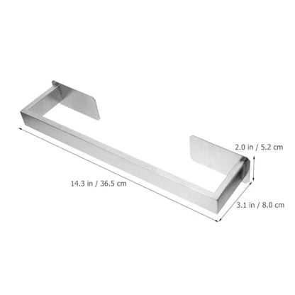 ABOOFAN Stainless Steel Adhesive Towel Rack Bar Wall-Mounted Bathroom Towel Holder Brushed Finish No-Drill Installation for Shower and Washroom
