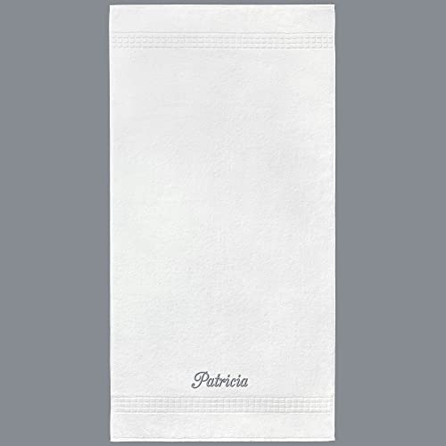 Broadway Terry Bath Towel Set 28" x 55" - Ring-Spun Cotton - Durable Hotel Quality - Soft and Absorbent (2 Custom Towels, White) - size: 2 Custom Towels