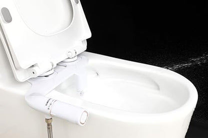 Bidet Attachment for Toilet with Self Cleaning, Adjustable Cold Water Pressure for Front and Rear Wash, Premium Bidet Toilet Seat, Elegant Design, Easy Installation - anees Bidet
