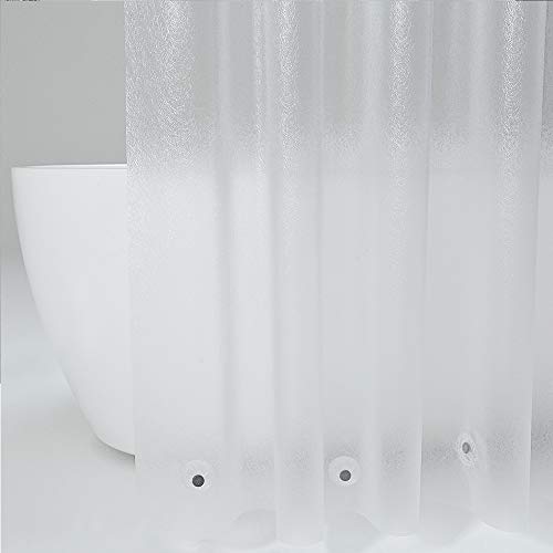 AooHome Shower Stall Curtain Liner for Small Size 54x72 Inch, 8G Eva RV Shower Curtain Frosted Pattern, Narrow Standing Single Water Repellent Shower Liner, Semi Transparent - color: Pure Translucent, size: 54"W x 72"L (Pack of 1)