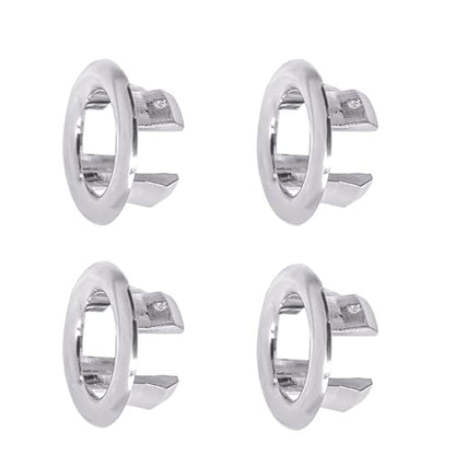 4 Pcs Sink Overflow Ring, Bathroom Overflow Drain Cover, Round Basin Cover,Basin Sink Round Hole Insert in Cap for Home,Sink,Bathroom,Kitchen - color: 4 Pcs Silver