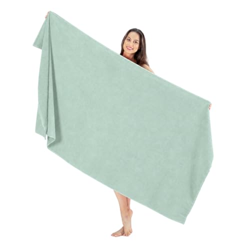 SALBAKOS 100% Turkish Cotton Bath Sheet 40x80 inch (1-Piece Seafoam Green) | Extra Large Jumbo Oversized Bathroom and Beach Towel, Super Soft Highly Absorbent Thick Premium Hotel Quality, Made in Turkey - color: Seafoam Green, size: Jumbo Bath Sheet