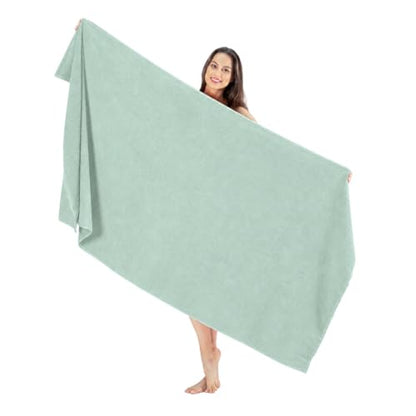 SALBAKOS 100% Turkish Cotton Bath Sheet 40x80 inch (1-Piece Seafoam Green) | Extra Large Jumbo Oversized Bathroom and Beach Towel, Super Soft Highly Absorbent Thick Premium Hotel Quality, Made in Turkey - color: Seafoam Green, size: Jumbo Bath Sheet
