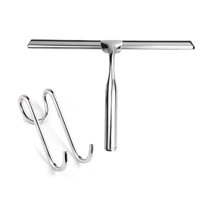 Stainless Steel Shower Scraper Shower Mirror Squeegee Antiskid Handle Corrosion Resistance for Bathroom Tool,Silver,Style D - size: Style D