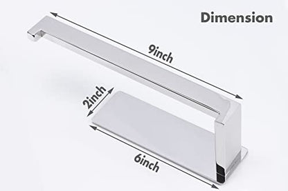 Hand Towel Holder, Strong Self Adhesive Hand Towel Ring, Thicken SUS304 Stainless Steel Hand Towel Bar/Rack, No Drilling Modern Hand Towel Hanger (Polish Chrome, 9 in) - color: Polish Chrome, size: 1 Pack 9 In