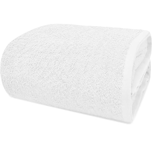 DAN RIVER Pack of 1 Oversized Bath Sheet, 40 x 80 Inches, White | 100% Cotton Jumbo Bath Towel with Extra Large Coverage, Lightweight Feel, Super Soft & Quick Dry - color: White, size: 40x80" Oversized Bath Sheet