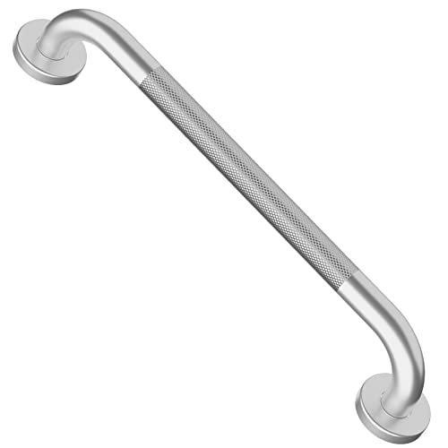 Brushed Nickel Safety Bar 20 Inch, Shower Grab Bar for Senior | Anti-Slip Knurled Grip, 1.25" Diameter, Stainless Steel Bathroom Handrail for Elderly, Handicap Support Bars, Wall Mounted - color: Brushed Nickel, size: 20 Inch