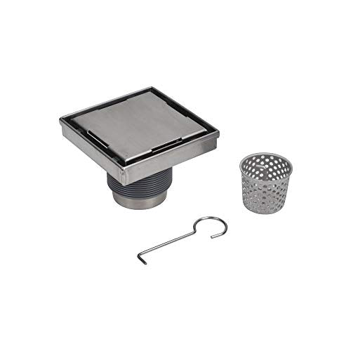 Designline 4 in. x 4 in. Square Drain Tile-in Grate - size: 4", style: Tile-In