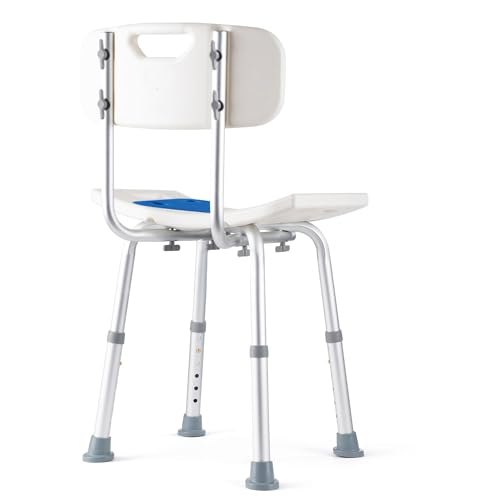 Dr Kays Shower Chair for Inside Shower Shower Stool with Backrest | Premium Aluminium, Heavy-Duty Bathroom Chair for Inside Bathtub, Bath Bench, Bath Seat for Washroom