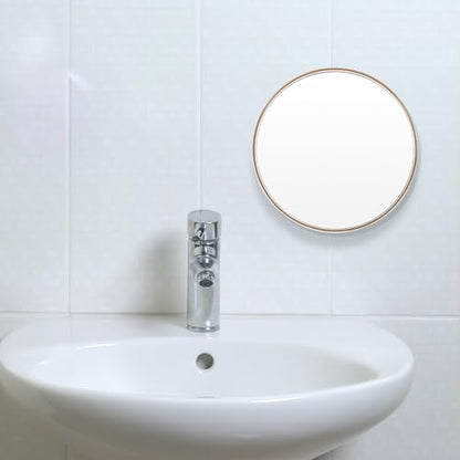 Magnifying Makeup Mirror with 20x Suction Cup, 150mm Round Convex Lens, Portable Bathroom Mirror for Travel and Daily Use