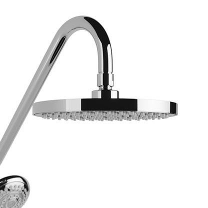 PULSE ShowerSpas Kauai III Polished Chrome Rain Shower Head with Handheld Spray - 2.5 GPM, 8" Showerhead, 5-Function HandShower, Adjustable Slide Bar - Shower Heads with Handheld Spray Combo - color: Chrome, size: 2.5 Gallon Per Minute