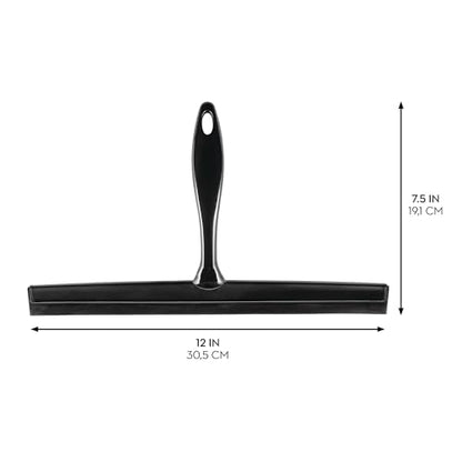 iDesign Bathroom Shower Squeegee, Black/Clear | Wall Hook Included - color: Black/Clear, style: Pack of 1