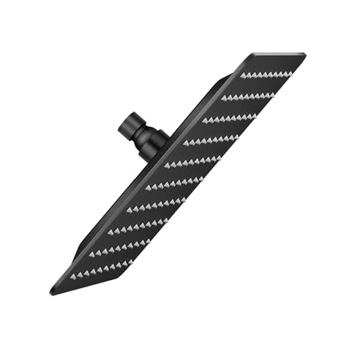 VBFF-Shower Head,rain shower head, 8 inch- Square Shower Head, 1.8 GPM Flow Rate, rainfall showerhead,VBFF07 (Matte Black) - color: Matte Black, size: 8 Inch