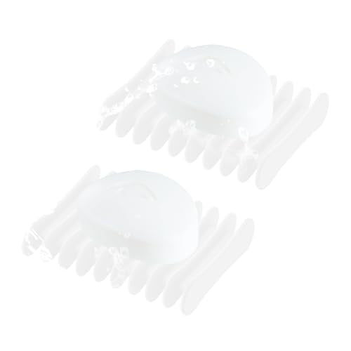 2 Pcs Self Draining Silicone Soap Holder - Waterfall Design Soap Dishes for Bathroom, Keeps Soap Bars Dry & Clean,Clear - color: Clear