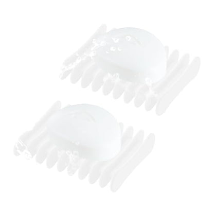 2 Pcs Self Draining Silicone Soap Holder - Waterfall Design Soap Dishes for Bathroom, Keeps Soap Bars Dry & Clean,Clear - color: Clear