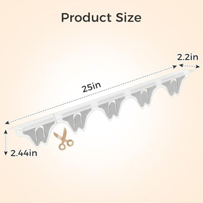 Silicone Stove Gap Covers with Stainless Steel, Oven Gap Filler Seals Gaps Between Stovetop and Counter, Stove Gap Guards Range Trim Kit, Easy to Clean Stove Gap Guard (Clear 2 Pack,25") - color: Clear, size: 25 inches