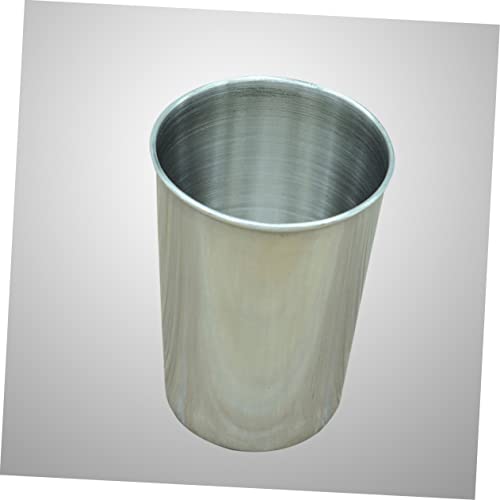 VALICLUD 2pcs Silver Stainless Steel Cups Tumbler for Bathroom Beverages Toothbrush Use Easy to Clean Water Cup Multi Use Drinkware for Home Parties - size: 6X6cm