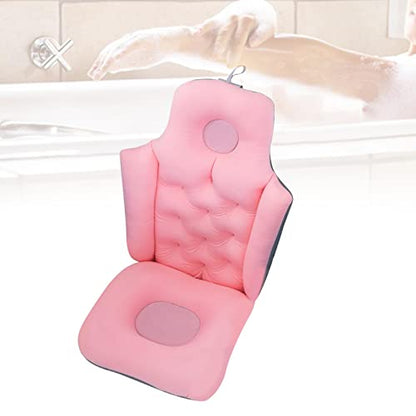 MagiDeal Bath Pillow Back and Headrest Cushion Head Neck Shoulder Back Support Bath Tub Pillows Rest Mat Nonslip for Women Men SPA Accessories, Pink
