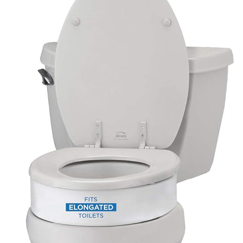 NOVA Raised Toilet Seat for Seniors & Post-Surgery Recovery – Elongated Bolt-On Under-Seat Design Uses Existing Toilet Seat & Lid, 3.5” Elevation, 300 lb Capacity, Durable Plastic, Easy Install - style: Elongated No Hinges