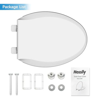 Toilet Seat Round Quick Release, Easy Installation & Release, Safe PP Material Easy Clean, Comfortable Ergonomic Design - size: Elongated-M01