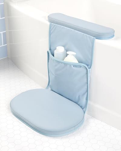 Skip Hop Baby Bath All-in-One Cushioned Elbow Saver & Kneeler Pad Set with Height-Adjustable Design and Quick-Dry Material, Wave - color: Wave Elbow Saver and Kneeler