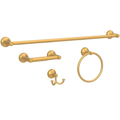 Franklin Brass Woodruff (1-Pack) Towel Hooks Satin Gold Double Bathroom J Hooks Wall Mounted for Robes & Towels Hand Towel Hook Holder Kitchen, Bathroom Accessories WDRF35-SG - color: Satin Gold